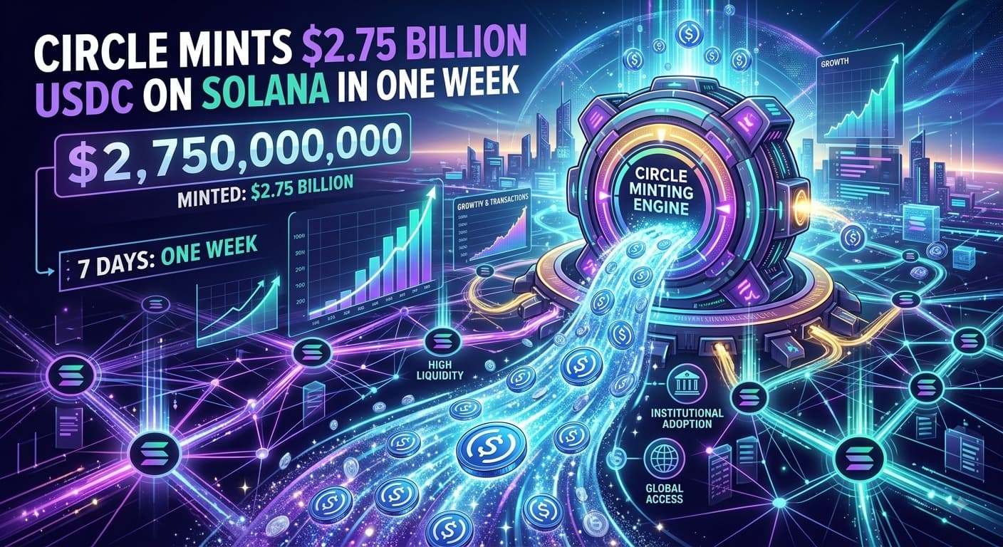 Circle Mints $2.75B USDC on Solana in One Week