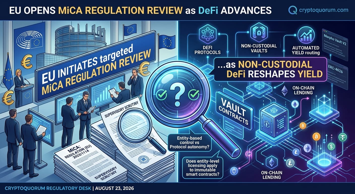EU Opens MiCA Regulation Review as DeFi Advances