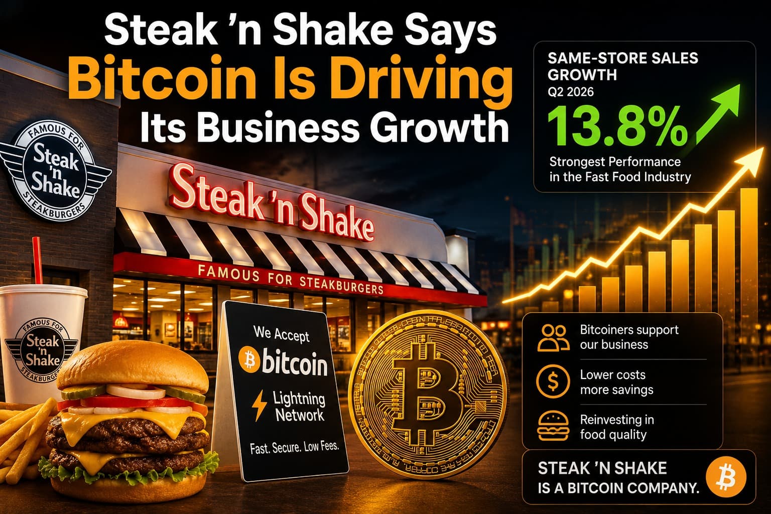 Steak ’n Shake Says Bitcoin payments Drives Sales