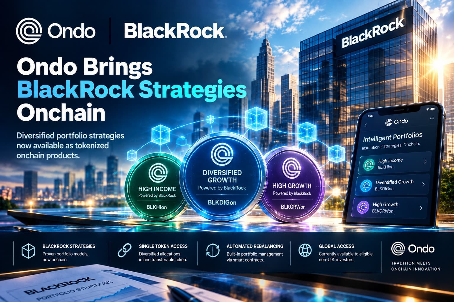 Ondo Intelligent Portfolios Bring BlackRock Strategies Onchain