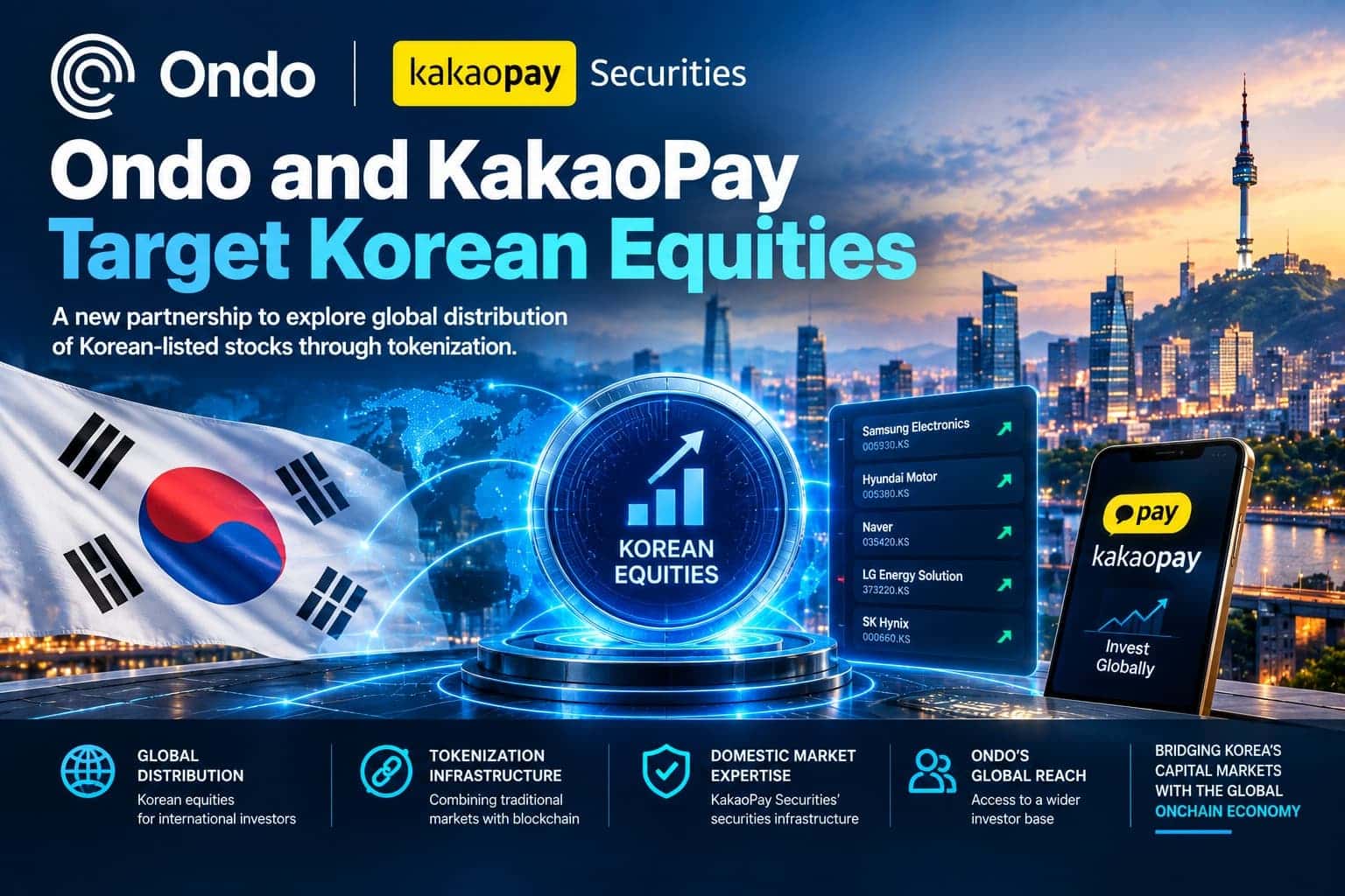 Ondo and KakaoPay Target Korean Equities
