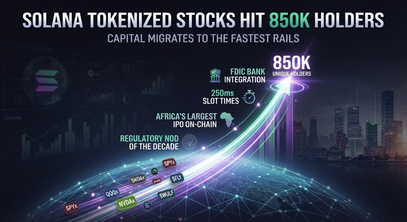 Solana Tokenized Stocks Hit 850K Holders