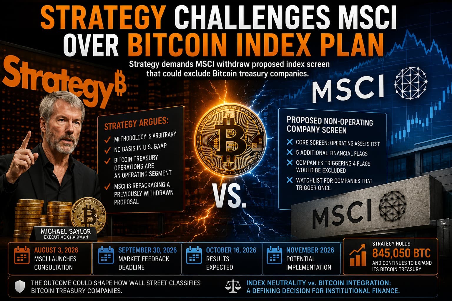 Strategy Challenges MSCI Over Bitcoin Index Plan