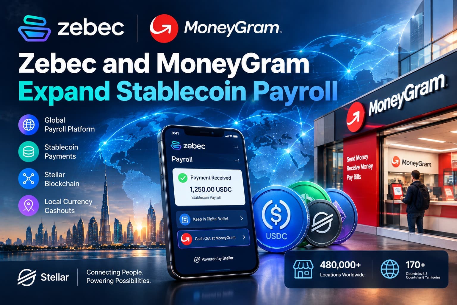 Zebec and MoneyGram Expand Stablecoin Payroll