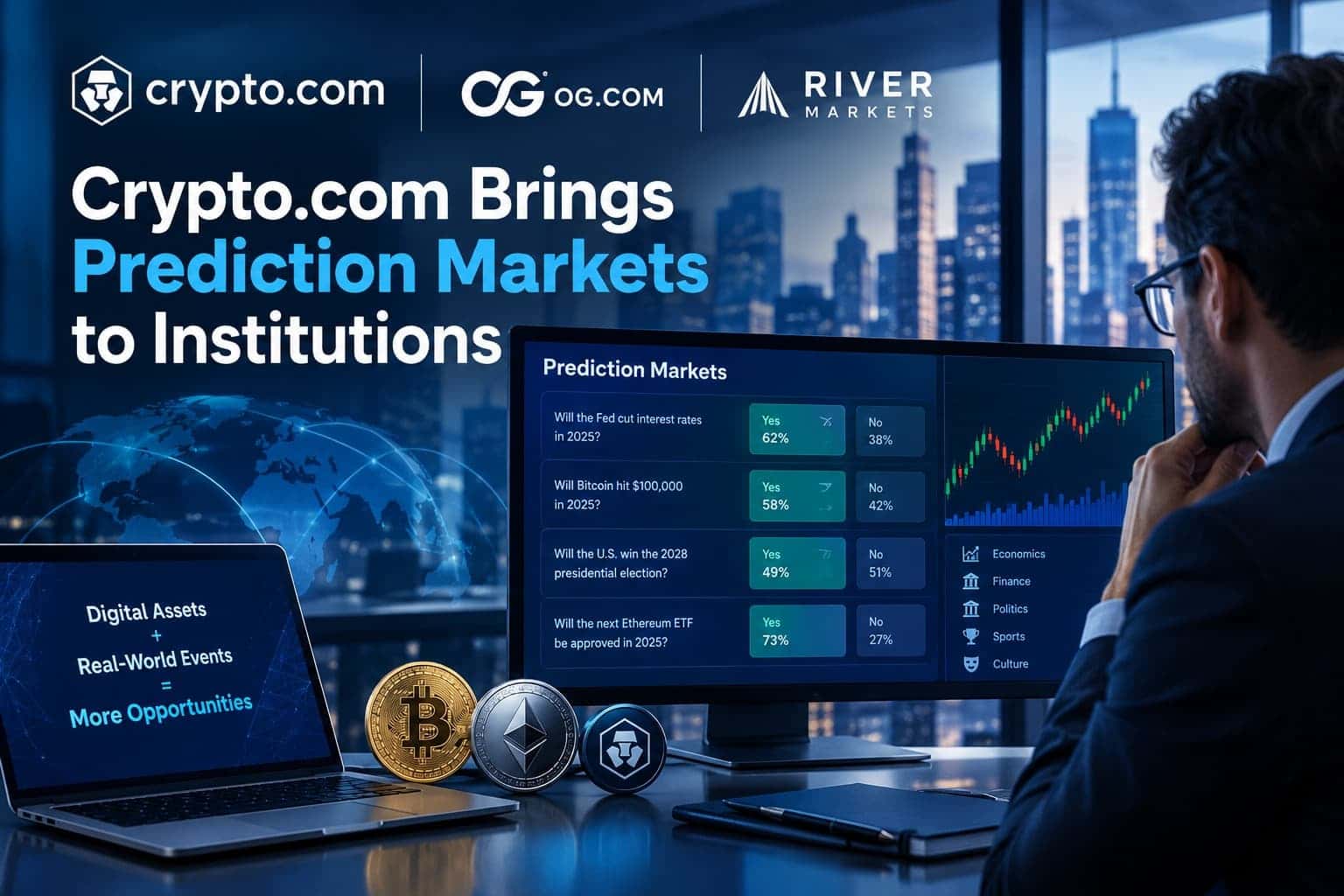 Crypto.com Brings Prediction Markets to Institutions