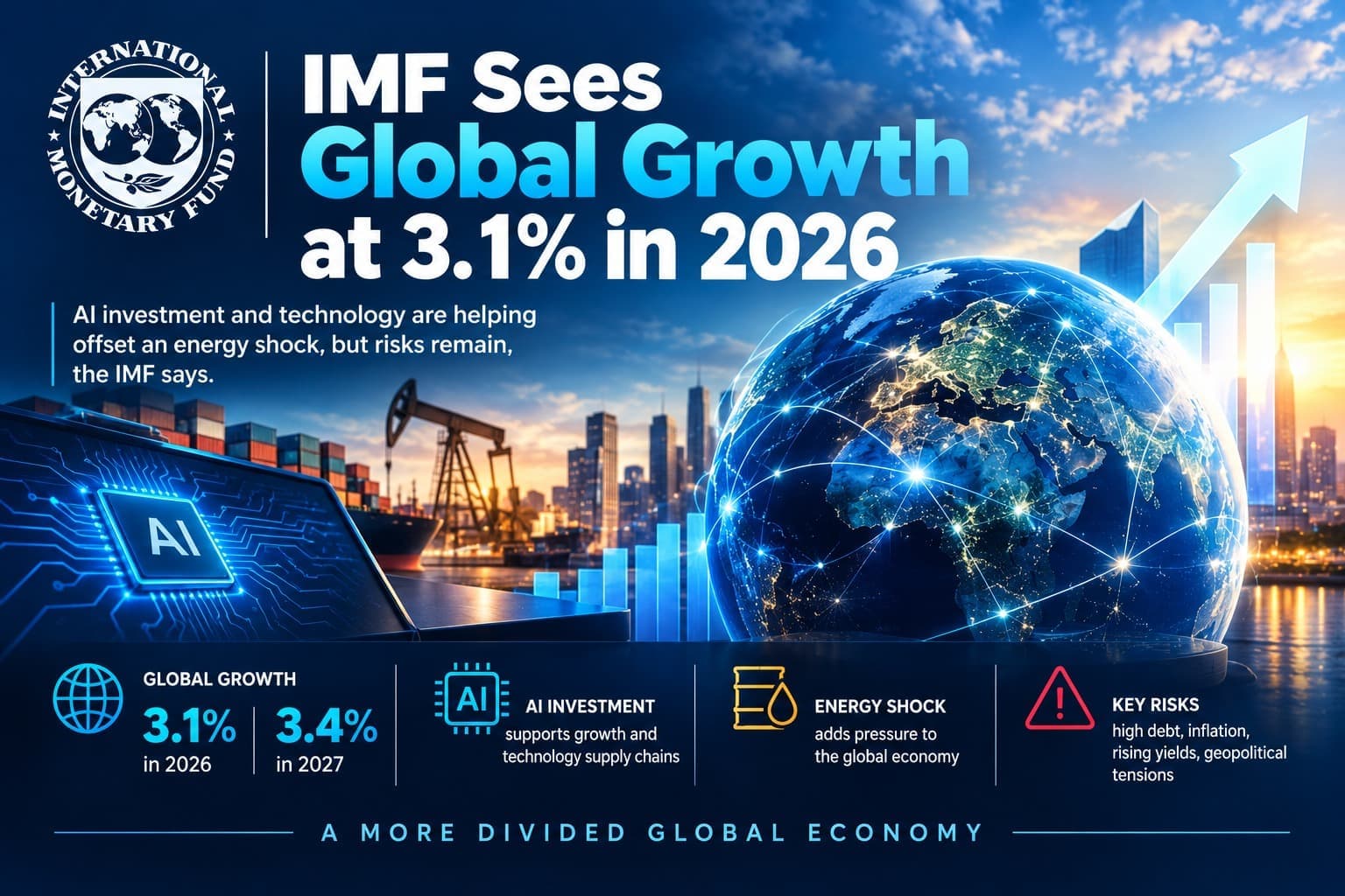 IMF Sees Global Growth at 3.1% in 2026