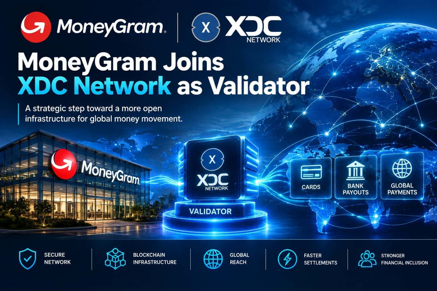 MoneyGram Joins XDC Network as Institutional Validator
