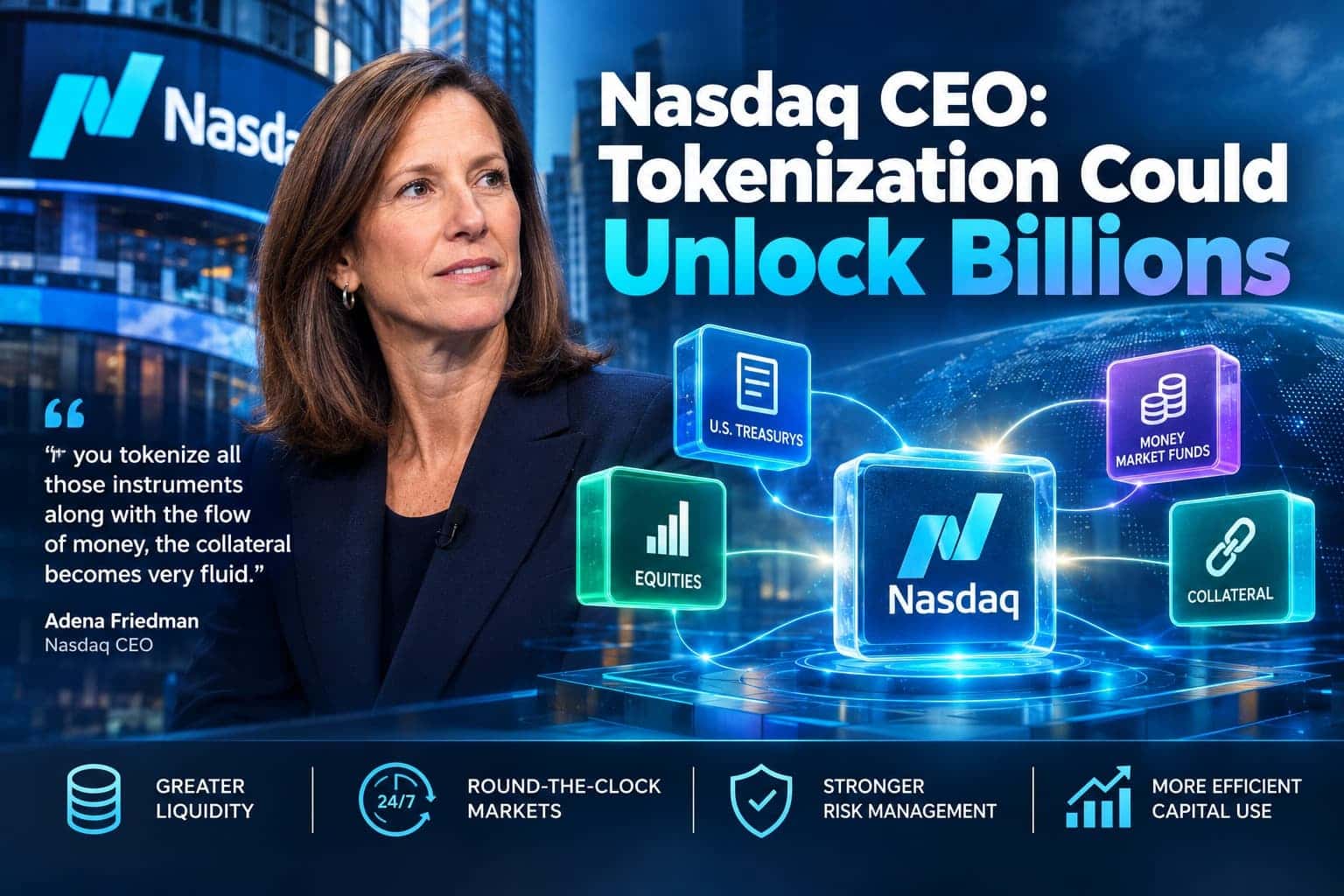 Nasdaq CEO: Tokenization Could Unlock Billions
