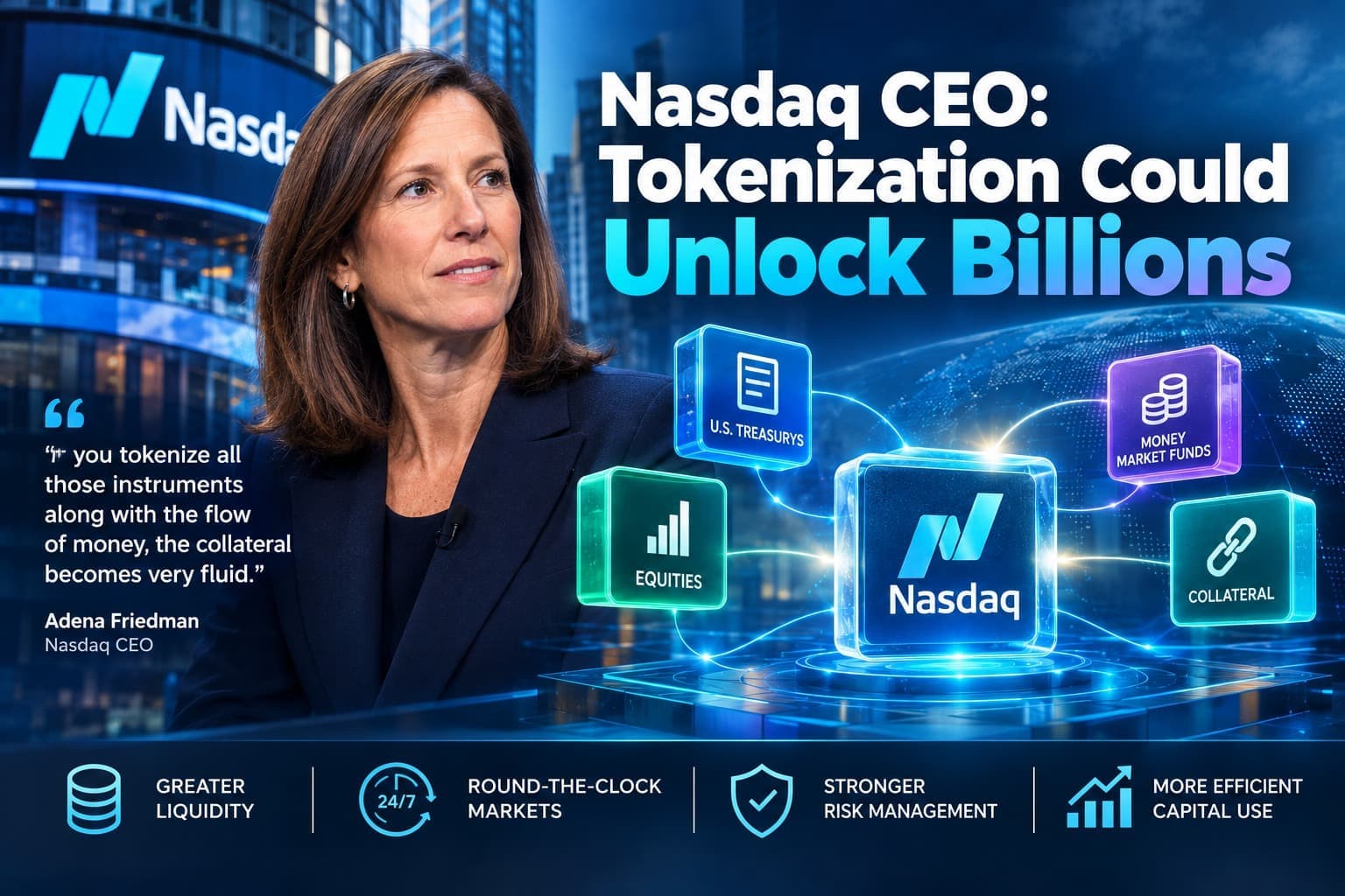 Nasdaq CEO: Tokenization Could Unlock Billions