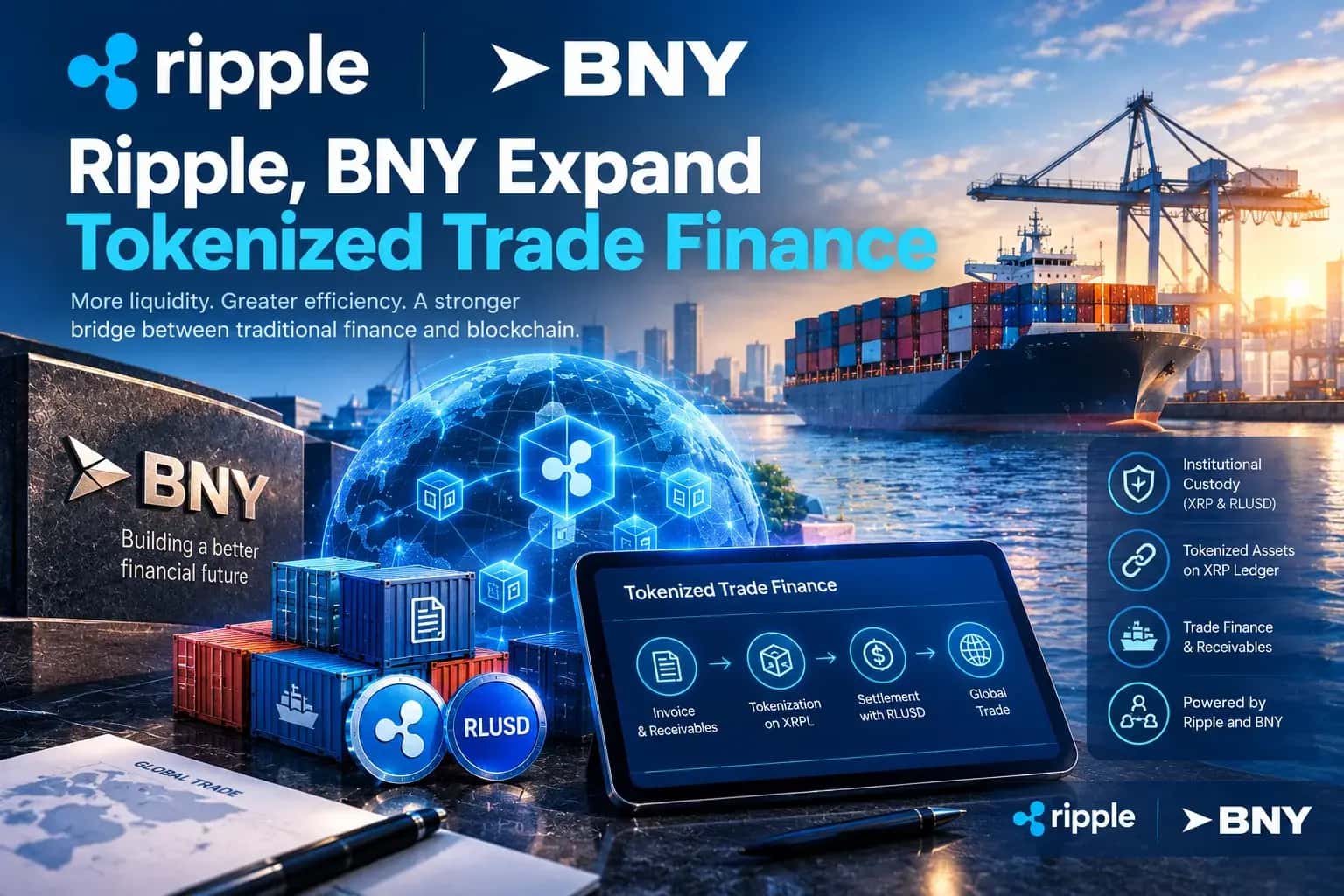 Ripple, BNY Expand Tokenized Trade Finance