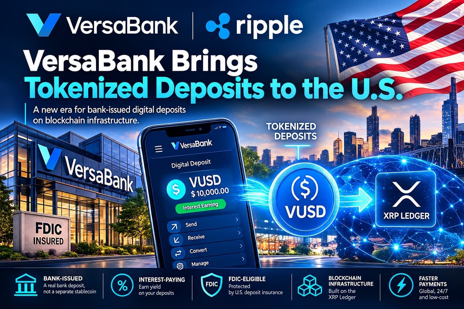 VersaBank Brings Tokenized Deposits to the U.S.