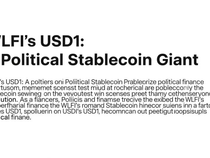 WLFI’s USD1: A New Force in the Stablecoin Arena – Reshaping the Landscape with Political Alignment and DeFi Power