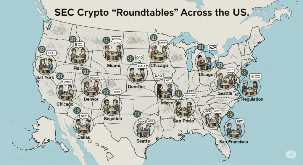 SEC Crypto 'Roundtables' Across the US