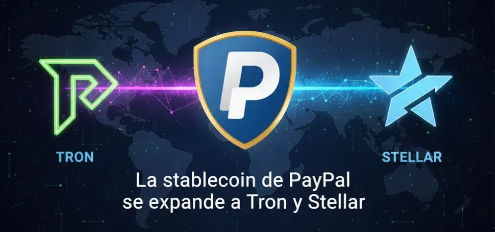 La stablecoin de PayPal se expande a Tron y Stellar