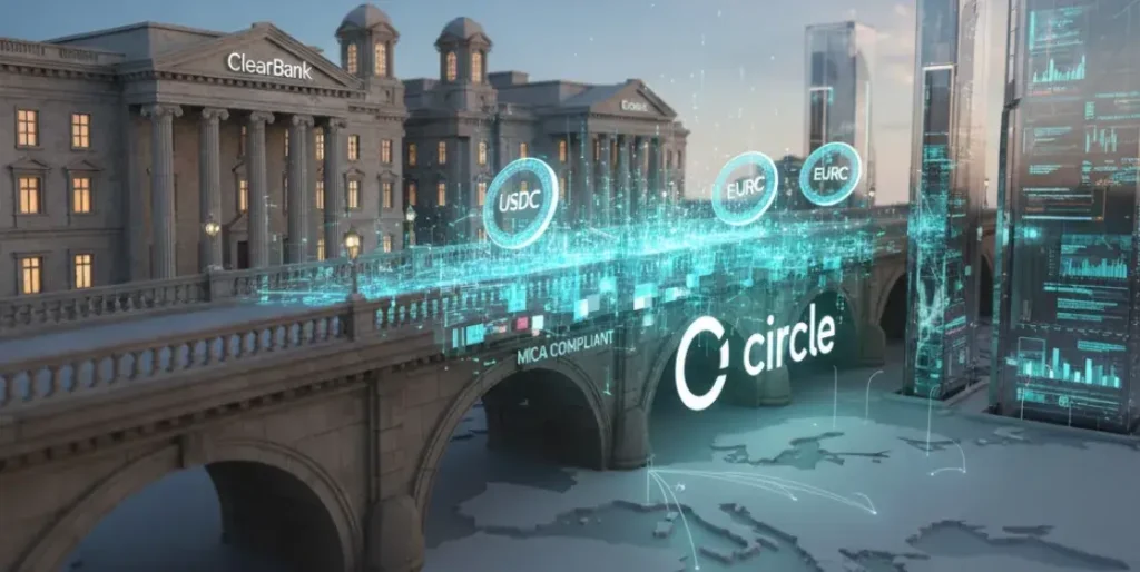 ClearBank se asocia con Circle para expandir USDC/EURC