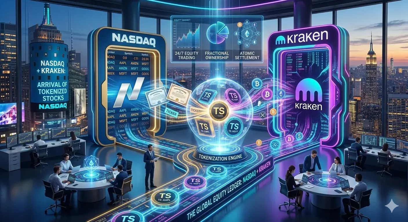 Nasdaq and Kraken Launch Tokenized Stocks Push