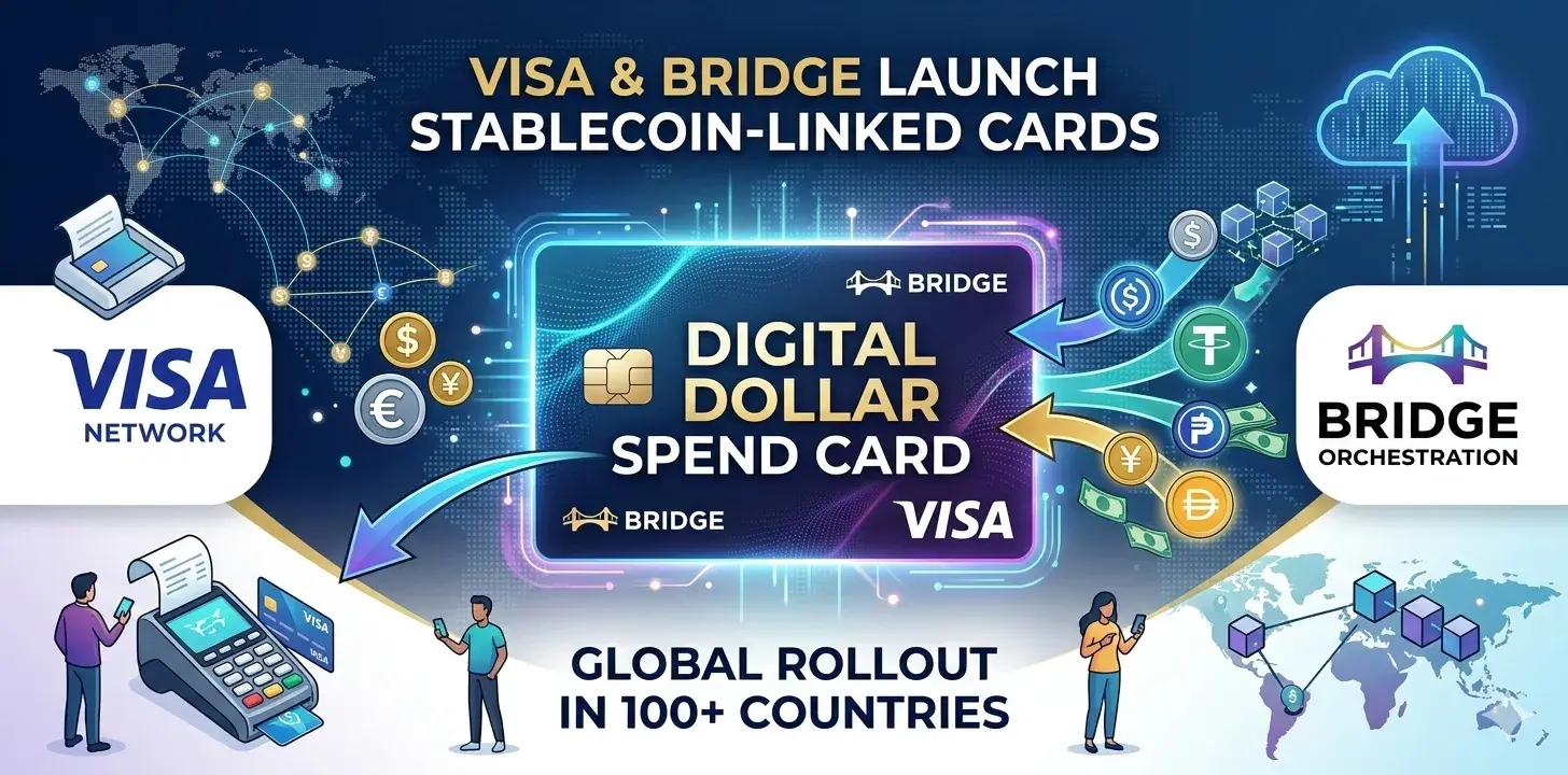 Visa & Bridge to Launch Stablecoin-Linked Cards