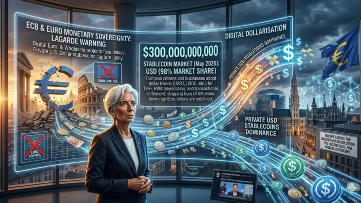 Digital Dollarisation: Lagarde Warns Europe Is Ceding Monetary Sovereignty to USD Stablecoins