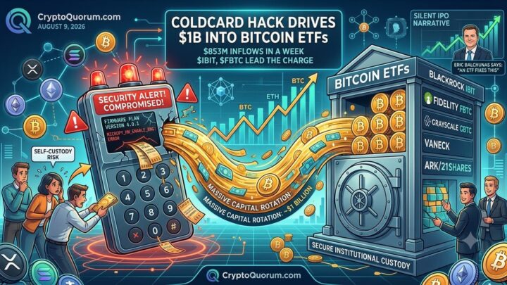 Coldcard Hack Triggers $1B Inflow into Bitcoin ETFs as Investors Seek Institutional Custody