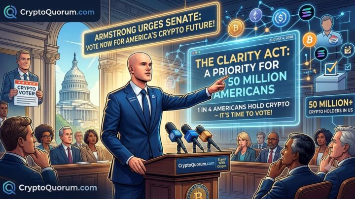 Brian Armstrong Rallies Crypto Voters as Pressure Mounts on Senate Leadership to Pass the CLARITY Act