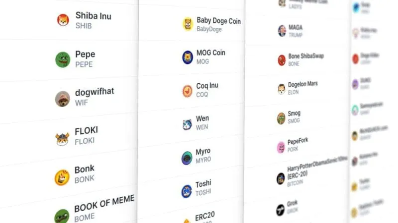 These memecoins are currently conquering the crypto market
